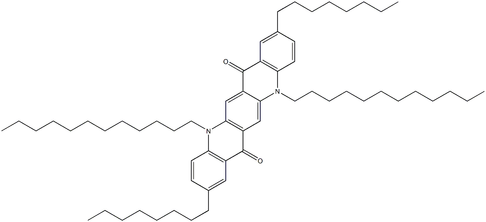 2,9-Dioctyl-5,12-didodecyl-5,12-dihydroquino[2,3-b]acridine-7,14-dione 구조식 이미지