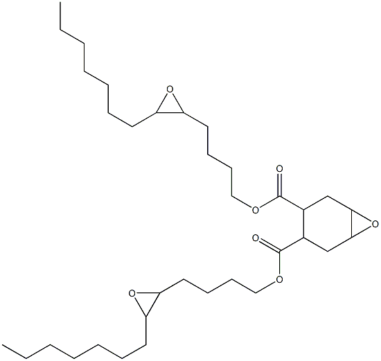 7-Oxabicyclo[4.1.0]heptane-3,4-dicarboxylic acid bis(5,6-epoxytridecan-1-yl) ester Structure