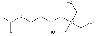 N,N,N-Tris(hydroxymethyl)-4-(propanoyloxy)-1-butanaminium 구조식 이미지