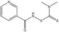 N-[(Dimethylamino)(thiocarbonyl)thio]-3-pyridinecarboxamide Structure