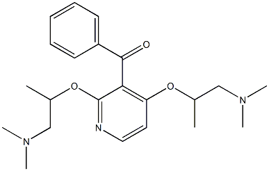 2,4-Bis(1-methyl-2-dimethylaminoethoxy)-3-benzoylpyridine 구조식 이미지