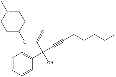 2-Hydroxy-2-phenyl 3-nonynoic acid 1-methyl-4-piperidyl ester Structure