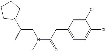 3,4-Dichloro-N-methyl-N-[(S)-2-(1-pyrrolidinyl)propyl]benzeneacetamide 구조식 이미지
