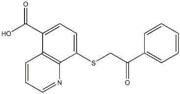 8-[Phenacylthio]quinoline-5-carboxylic acid 구조식 이미지