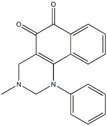 1-Phenyl-3-methyl-1,2,3,4-tetrahydrobenzo[h]quinazoline-5,6-dione 구조식 이미지