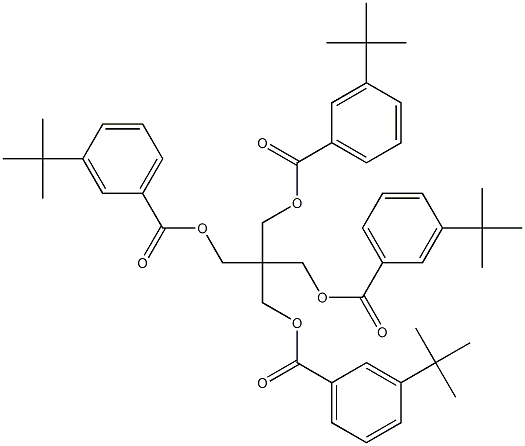 Pentaerythritol tetra(3-tert-butylbenzoate) 구조식 이미지