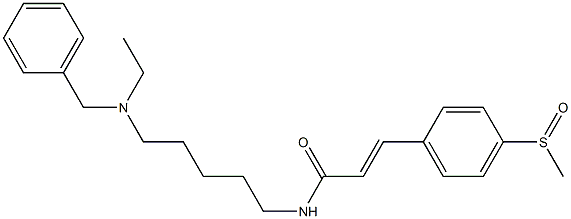 N-[5-(Ethylbenzylamino)pentyl]-3-(4-methylsulfinylphenyl)acrylamide 구조식 이미지