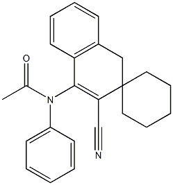 4-(Phenylacetylamino)spiro[naphthalene-2(1H),1'-cyclohexane]-3-carbonitrile 구조식 이미지