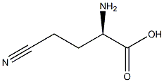 [R,(-)]-2-Amino-4-cyanobutyric acid 구조식 이미지