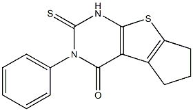 1,2,6,7-Tetrahydro-3-phenyl-2-thioxo-5H-cyclopenta[4,5]thieno[2,3-d]pyrimidin-4(3H)-one Structure