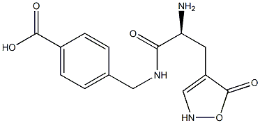 4-[[[(S)-2-Amino-3-[(2,5-dihydro-5-oxoisoxazol)-4-yl]propanoyl]amino]methyl]benzoic acid Structure