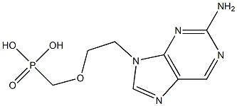 9-[2-(Phosphonomethoxy)ethyl]-9H-purine-2-amine 구조식 이미지