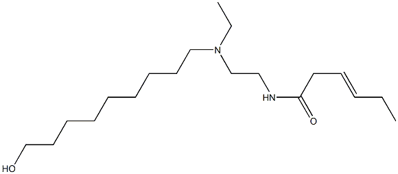 N-[2-[N-Ethyl-N-(9-hydroxynonyl)amino]ethyl]-3-hexenamide 구조식 이미지