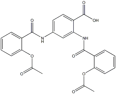 2,4-Bis[(2-acetoxybenzoyl)amino]benzoic acid Structure