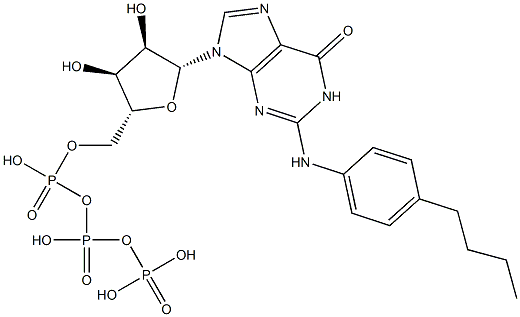 N-(4-Butylphenyl)guanosine-5'-triphosphoric acid 구조식 이미지