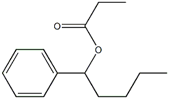 Propanoic acid 1-phenylpentyl ester Structure