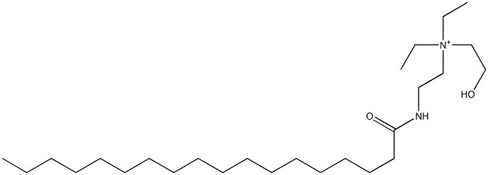 N,N-Diethyl-N-(2-hydroxyethyl)-2-[(1-oxooctadecyl)amino]ethanaminium Structure