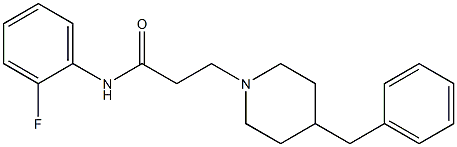 4-Benzyl-N-(2-fluorophenyl)piperidine-1-propanamide 구조식 이미지