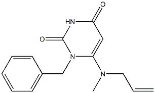 1-Benzyl-6-[allyl(methyl)amino]pyrimidine-2,4(1H,3H)-dione Structure