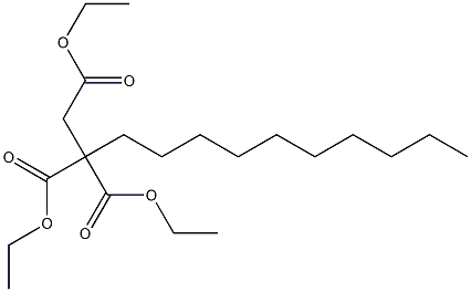 3,3-Bis(ethoxycarbonyl)tridecanoic acid ethyl ester Structure