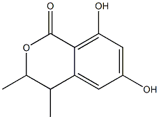 3,4-Dihydro-6,8-dihydroxy-3,4-dimethyl 1H-2-benzopyran-1-one 구조식 이미지