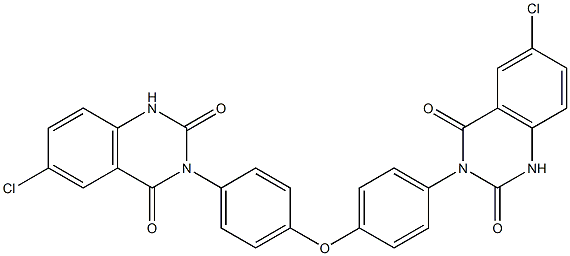 3,3'-[Oxybis(4,1-phenylene)]bis[6-chloroquinazoline-2,4(1H,3H)-dione] 구조식 이미지