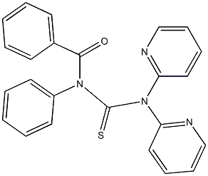 3,3-Di(2-pyridyl)-1-benzoyl-1-phenylthiourea Structure