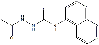 N-[(1-Naphtylcarbamoyl)amino]acetamide 구조식 이미지