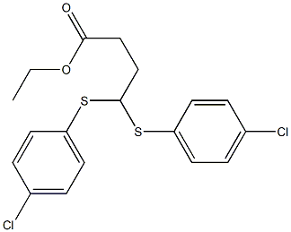 4,4-Bis[(4-chlorophenyl)thio]butyric acid ethyl ester Structure