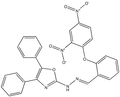 2-(2,4-Dinitrophenoxy)benzaldehyde (4,5-diphenyloxazol-2-yl)hydrazone 구조식 이미지