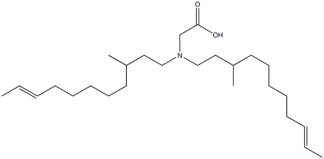 N,N-Bis(3-methyl-9-undecenyl)aminoacetic acid Structure