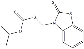 Dithiocarbonic acid S-[[(2,3-dihydro-2-thioxo-benzothiazol)-3-yl]methyl]O-isopropyl ester Structure