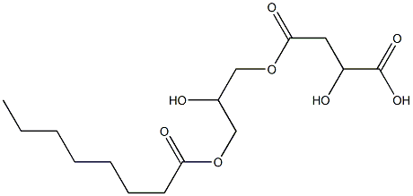 2-Hydroxybutanedioic acid hydrogen 4-[2-hydroxy-3-(octanoyloxy)propyl] ester Structure