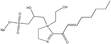 1-(2-Hydroxyethyl)-1-[2-hydroxy-3-(sodiooxysulfonyl)propyl]-2-(2-octenoyl)-2-imidazoline-1-ium Structure
