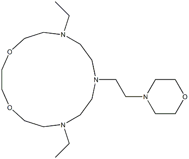 7,13-Diethyl-10-(2-morpholinoethyl)-1,4-dioxa-7,10,13-triazacyclopentadecane Structure