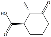 (1R,2S)-2-Methyl-3-oxocyclohexane-1-carboxylic acid 구조식 이미지