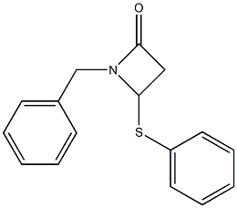 4-(Phenylthio)-1-benzylazetidin-2-one 구조식 이미지