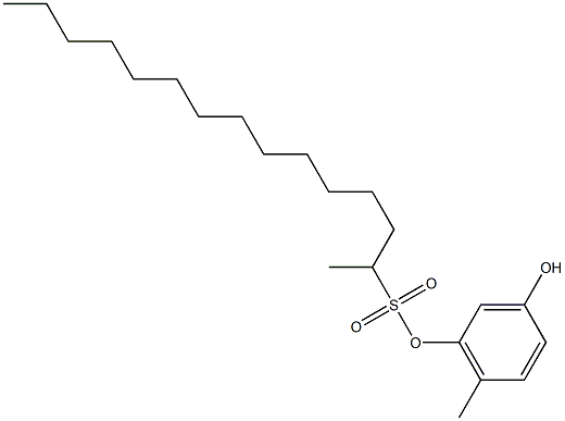 2-Pentadecanesulfonic acid 3-hydroxy-6-methylphenyl ester 구조식 이미지