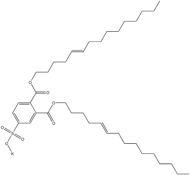 4-(Potassiosulfo)phthalic acid di(5-pentadecenyl) ester Structure