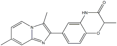 6-(3,7-Dimethyl-imidazo[1,2-a]pyridin-2-yl)-2-methyl-2H-1,4-benzoxazin-3(4H)-one Structure