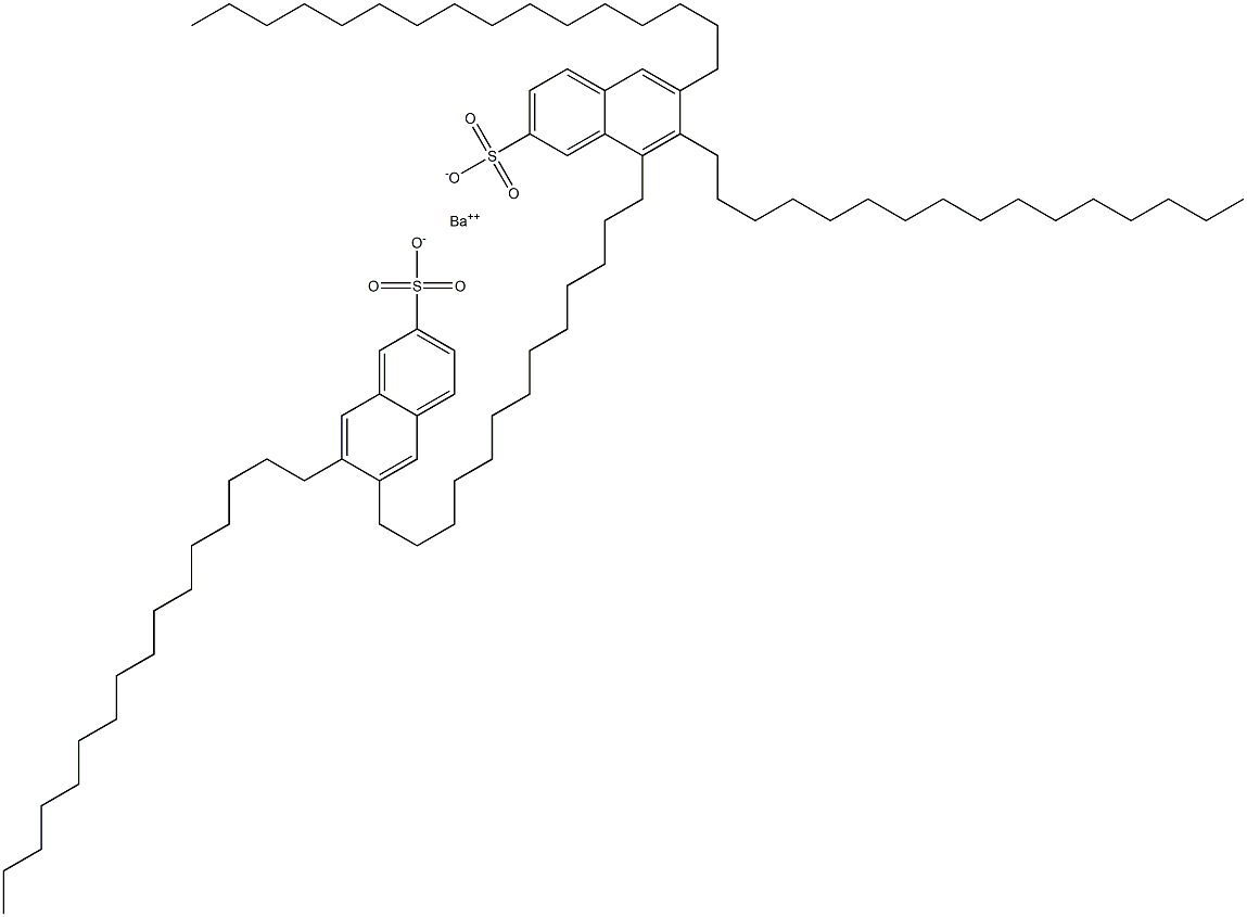 Bis(6,7-dihexadecyl-2-naphthalenesulfonic acid)barium salt Structure