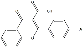2-[4-Bromophenyl]-4-oxo-4H-1-benzopyran-3-carboxylic acid 구조식 이미지