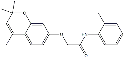 2-[[2,2-Dimethyl-4-methyl-2H-1-benzopyran-7-yl]oxy]-2'-methylacetanilide Structure