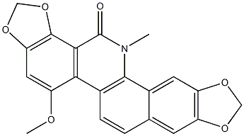 5-Methoxy-13-methyl[1,3]benzodioxolo[5,6-c]-1,3-dioxolo[4,5-i]phenanthridin-14(13H)-one Structure