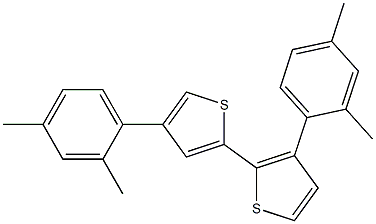 3,4'-Bis(2,4-dimethylphenyl)-2,2'-bithiophene Structure