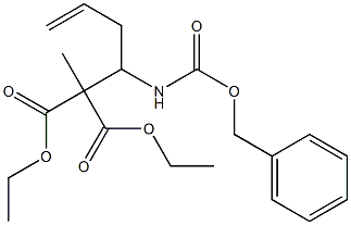 2-Methyl-2-[1-[(benzyloxycarbonyl)amino]-3-butenyl]malonic acid diethyl ester Structure