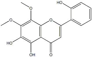 2',5,6-Trihydroxy-7,8-dimethoxyflavone Structure