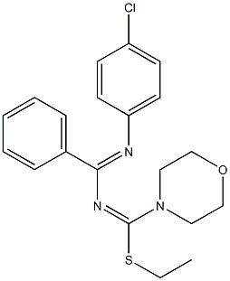 4-Morpholino-4-ethylthio-1-(4-chlorophenyl)-2-phenyl-1,3-diaza-1,3-butadiene Structure