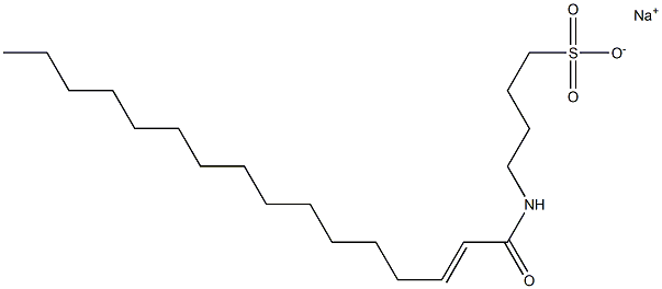 4-(2-Hexadecenoylamino)-1-butanesulfonic acid sodium salt 구조식 이미지
