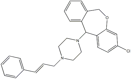 11-(4-Cinnamyl-1-piperazinyl)-3-chloro-6,11-dihydrodibenz[b,e]oxepin 구조식 이미지